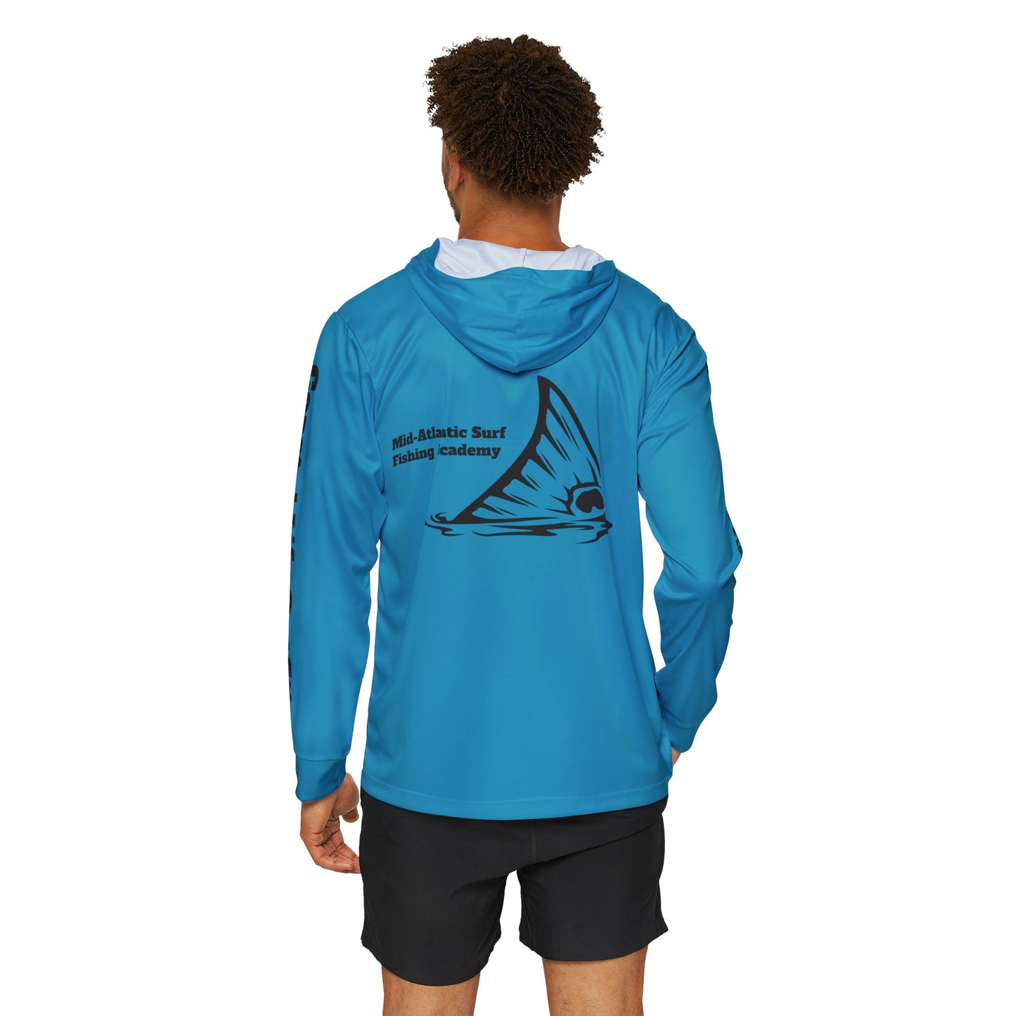 Mid-Atlantic Surf Fishing Academy Men's SPF 50 Fishing Shirt with Sun Hoodie