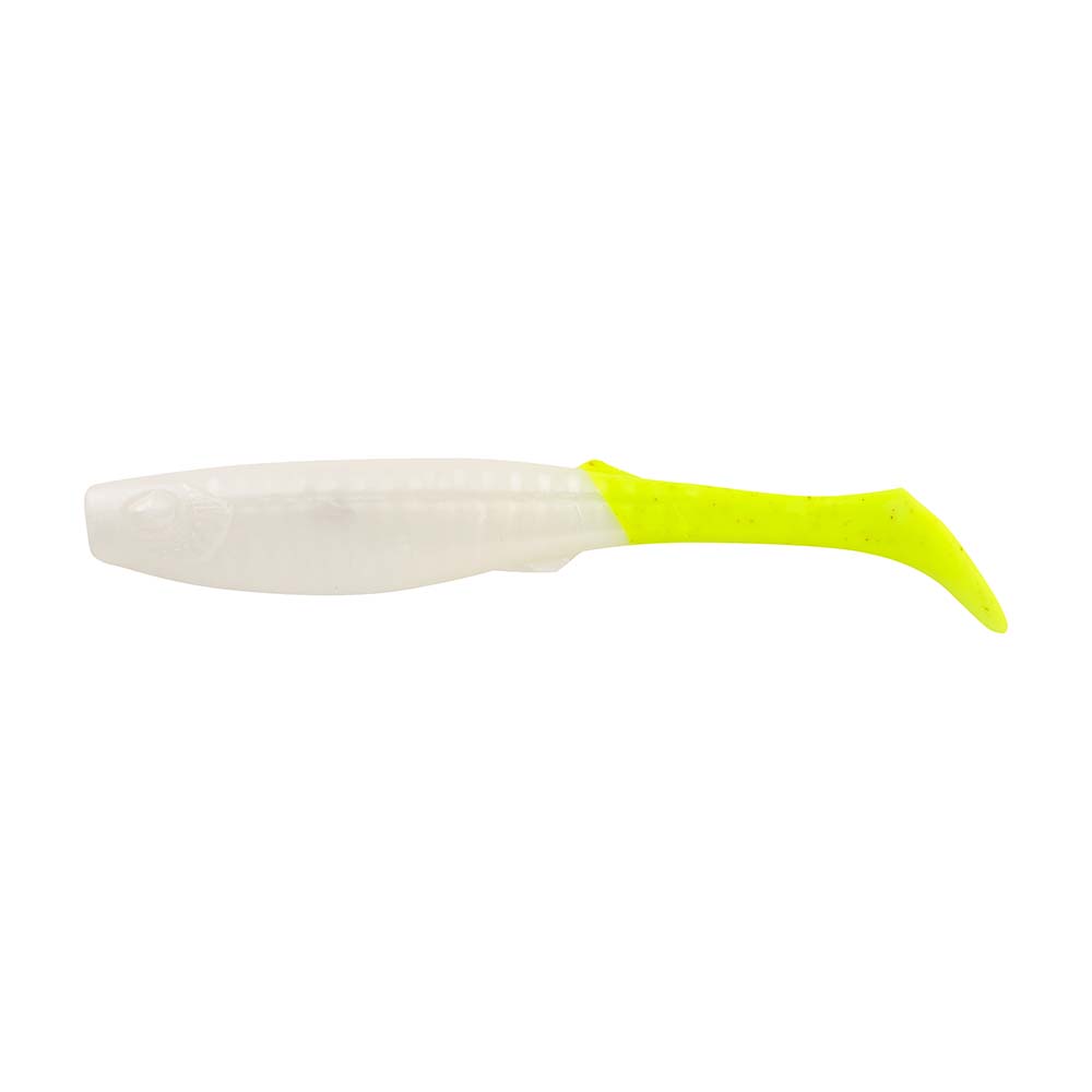 Berkley Gulp! Paddleshad - 4" - Pearl White/Chartreuse [1545531]